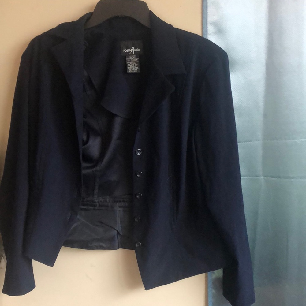 Positive attitude blue blazer size petite
